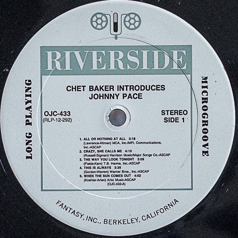 画像3: チェット・ベイカー(tp)/JOHNNY PACE(OJC盤) (3)