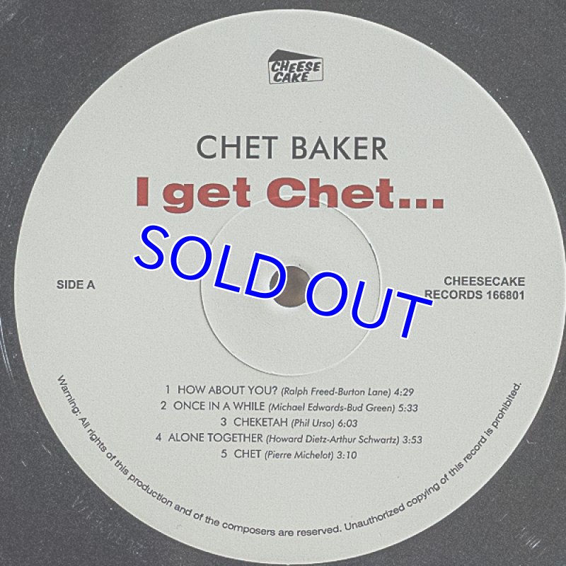画像3: チェット・ベイカー（tp）/I GET CHET（EU盤） (3)