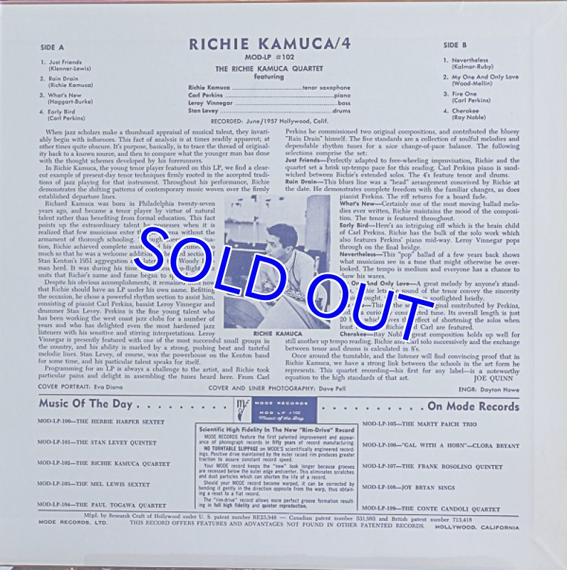 画像2: リッチー・カミューカ・カルテット (2)