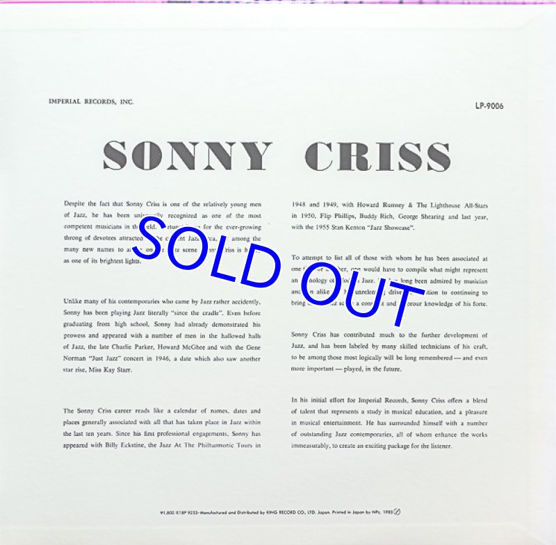 画像2: ソニー・クリス(as)/ジャズU.S.A.(キング盤) (2)