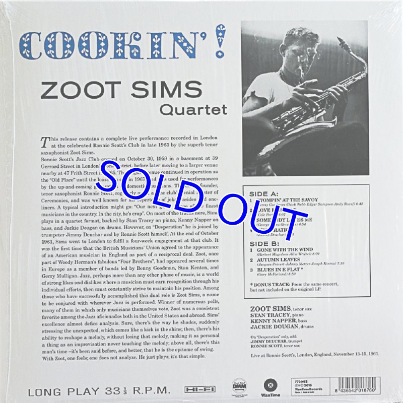 画像2: ズート・シムス（ts）/COOKIN'! (2)