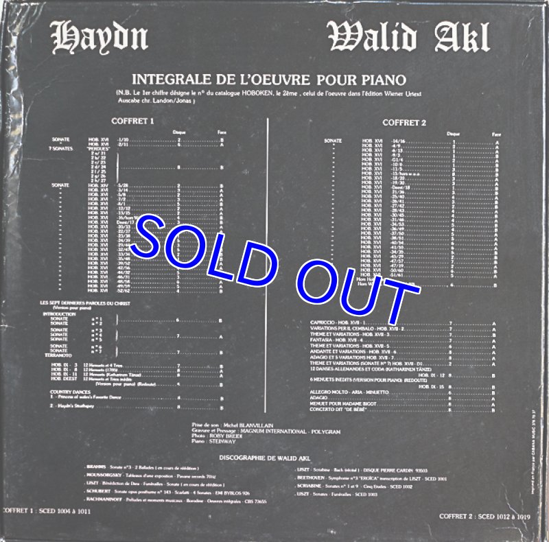 画像2: ワリド・アクル（pf）/ハイドン:ピアノ・ソナタ集（２BOXSET 16LP） (2)