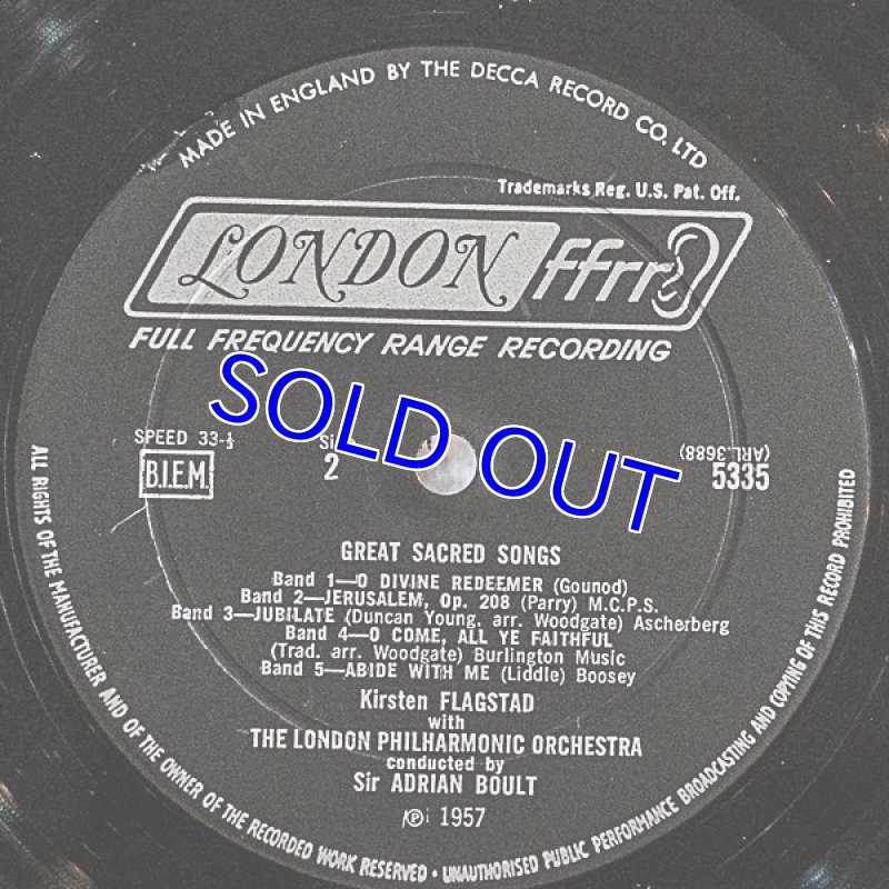 画像4: キルステン・フラグスタート/GREAT SACRED SONGS (4)