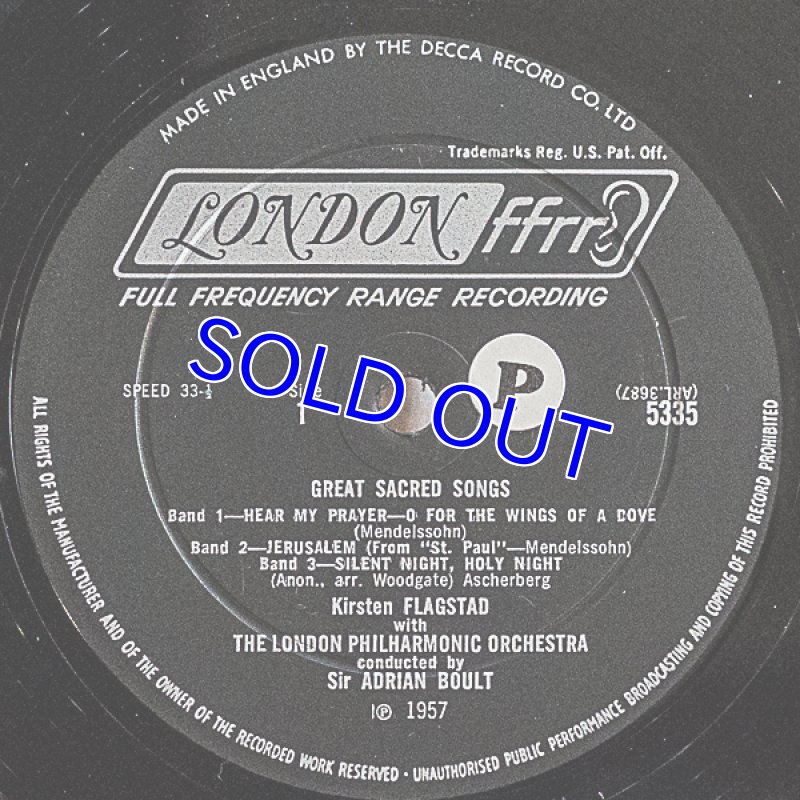 画像3: キルステン・フラグスタート/GREAT SACRED SONGS (3)