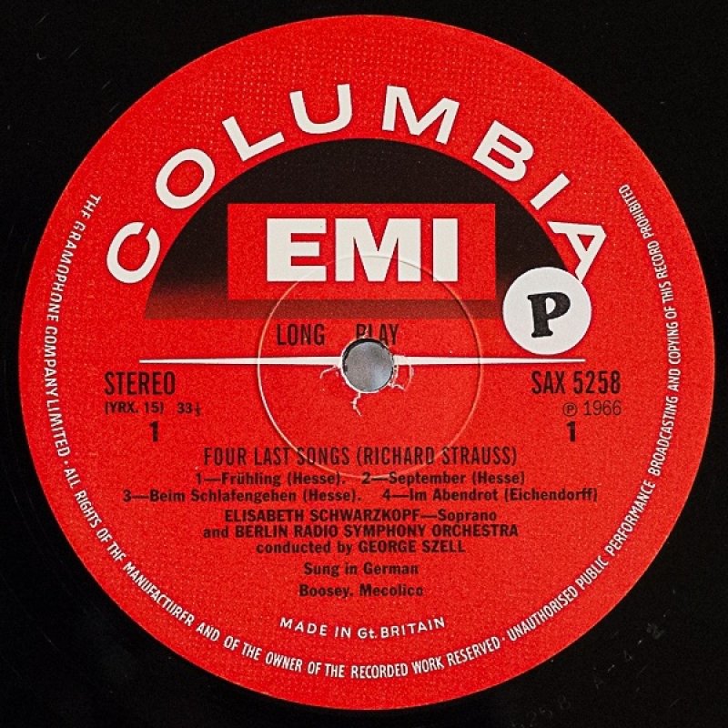 画像3: エリーザベト・シュワルツコップ/Ｒ．シュトラウス：４つの最後の歌（TESTAMENT盤） (3)