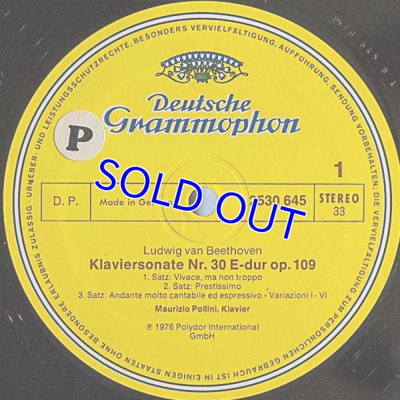 画像3: マウリツィオ・ポリーニ（pf）/ベートーヴェン：ピアノ・ソナタ第30番、第31番 (3)
