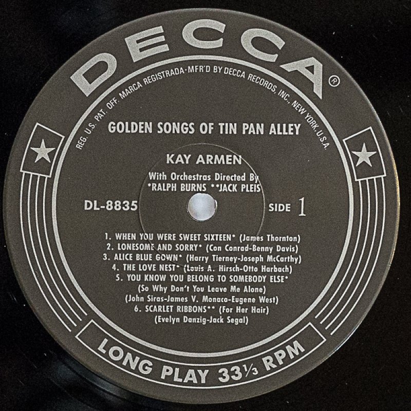 画像3: ケイ・アーメン/ソングス・オブ・ティン・パン・アレイ (3)