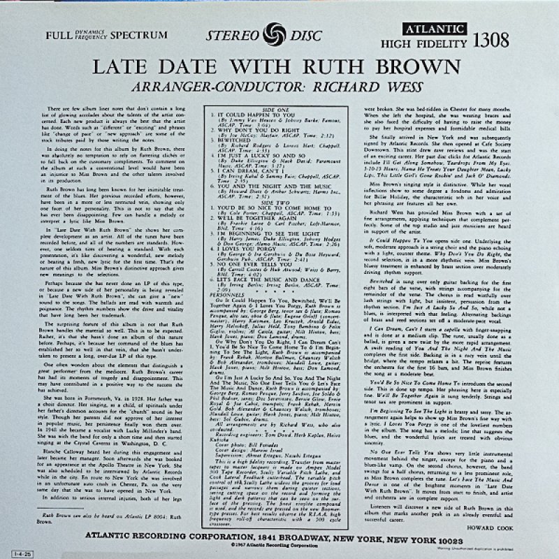 画像2: ルース・ブラウン/レイト・デート (2)