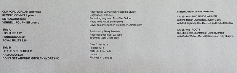 画像3: クリフ・ジョーダン・カルテット/ROYAL BALLADS (3)