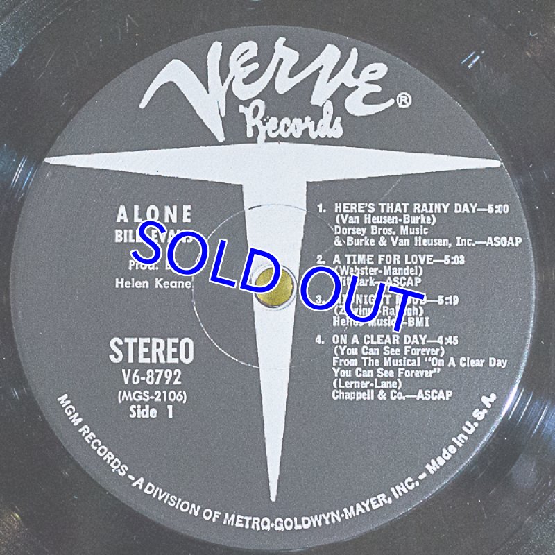 画像3: ビル・エヴァンス（p）/ALONE（US盤） (3)