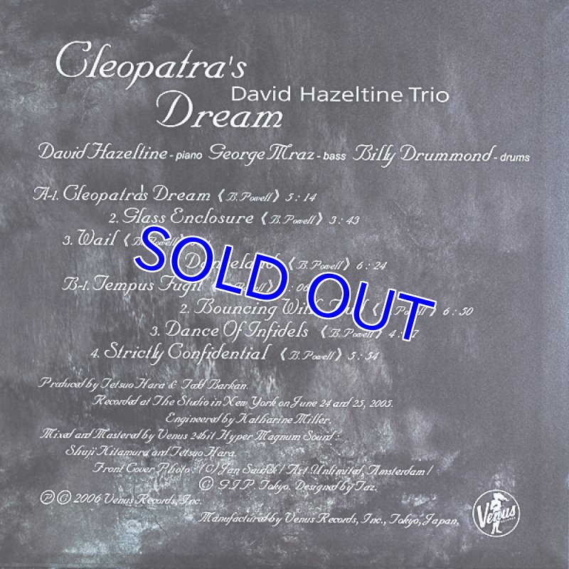 画像2: デヴィッド・ヘイゼルタイン・トリオ/クレオパトラの夢（初回盤） (2)