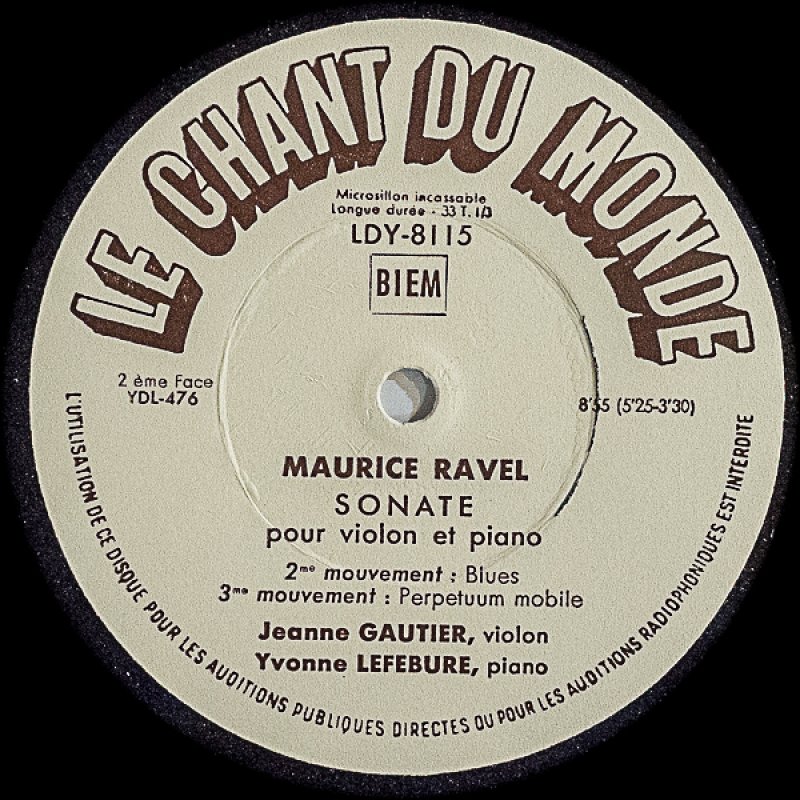 画像3: ジャンヌ・ゴーティエ（Vn）/ラヴェル：ヴァイオリン・ソナタ (3)