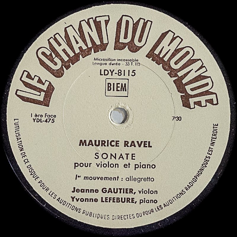 画像4: ジャンヌ・ゴーティエ（Vn）/ラヴェル：ヴァイオリン・ソナタ (4)