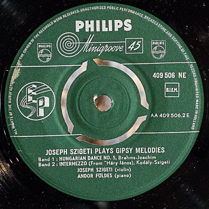 画像4: ヨーゼフ・シゲティ（Vn）/PLAYS GIPSY MELODIES (4)