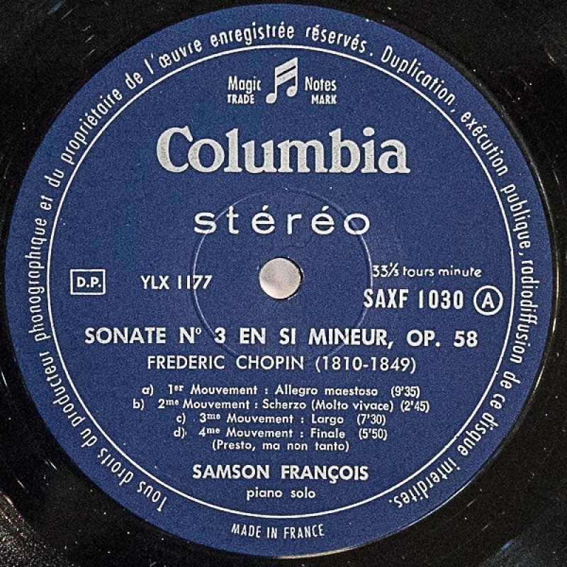画像4: サンソン・フランソワ（pf）/ショパン: ピアノ・ソナタ第2,3番 (4)