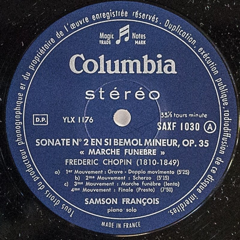 画像3: サンソン・フランソワ（pf）/ショパン: ピアノ・ソナタ第2,3番 (3)