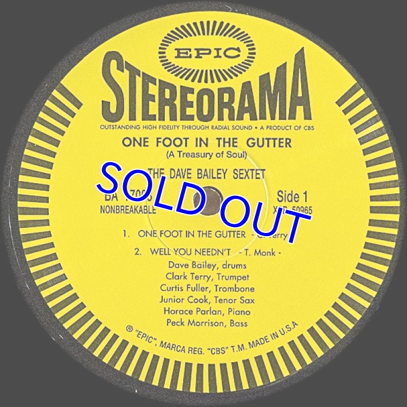 画像3: ザ・デイヴ・ベイリー・セクステット/ONE FOOT IN THE GUTTER (3)
