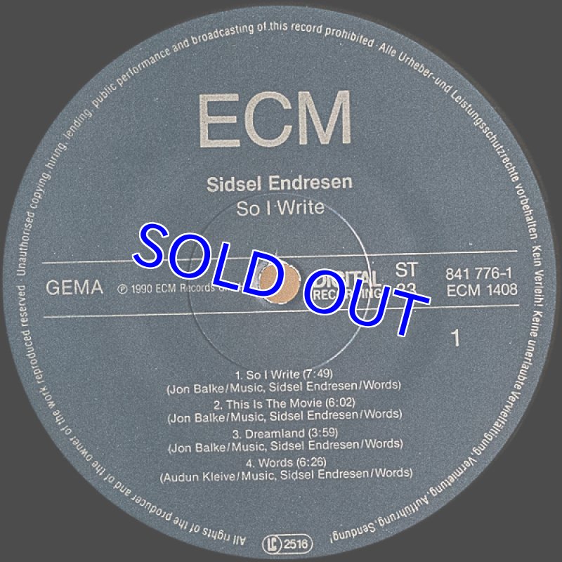 画像3: シドセル・エンドレセン/SO I WRITE (3)