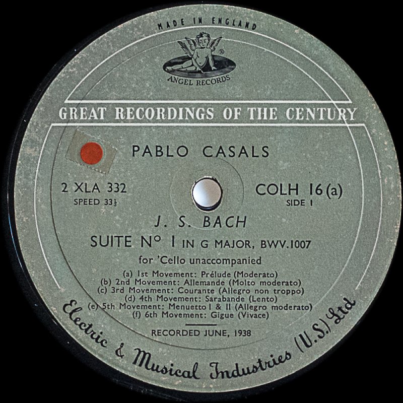 画像2: パブロ・カザルス（Vc）/バッハ：無伴奏チェロ・ソナタ全曲 （3LP）美盤 (2)