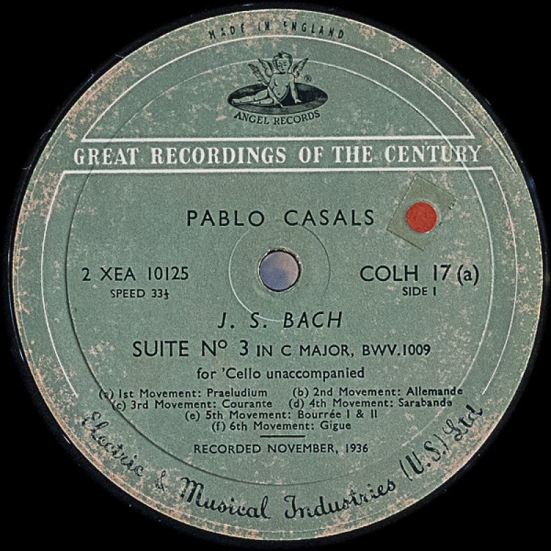 画像4: パブロ・カザルス（Vc）/バッハ：無伴奏チェロ・ソナタ全曲 （3LP）美盤 (4)