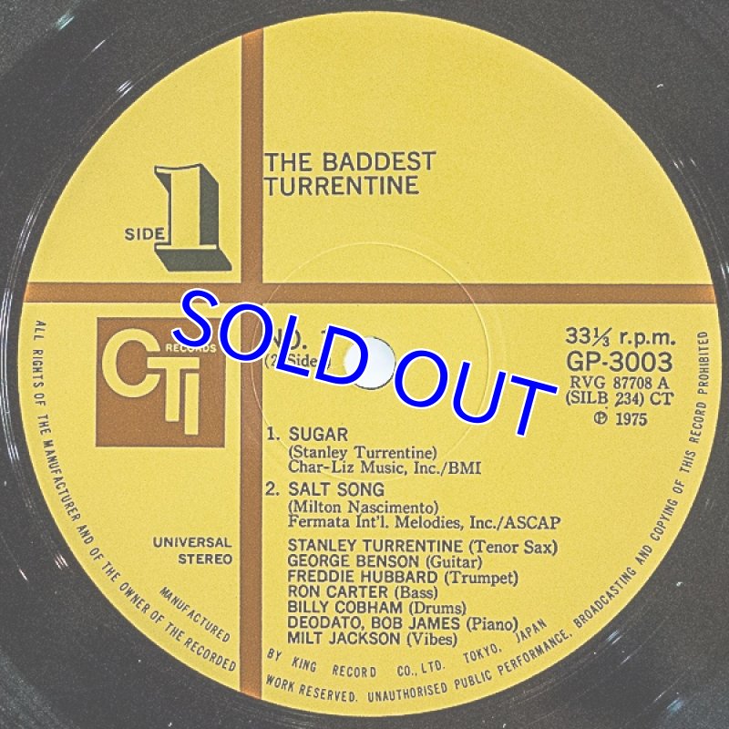 画像3: スタンリー・タレンタイン（ts）/ザ・バデスト（VAN GELDER刻印） (3)