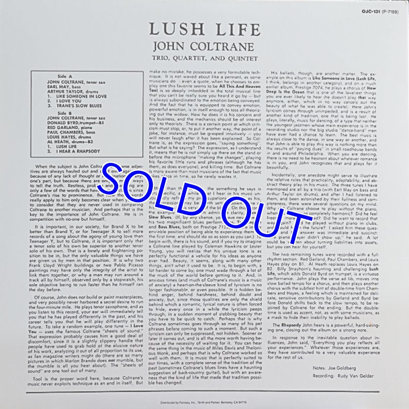 画像2: ジョン・コルトレーン(ts)/LUSH LIFE (2)