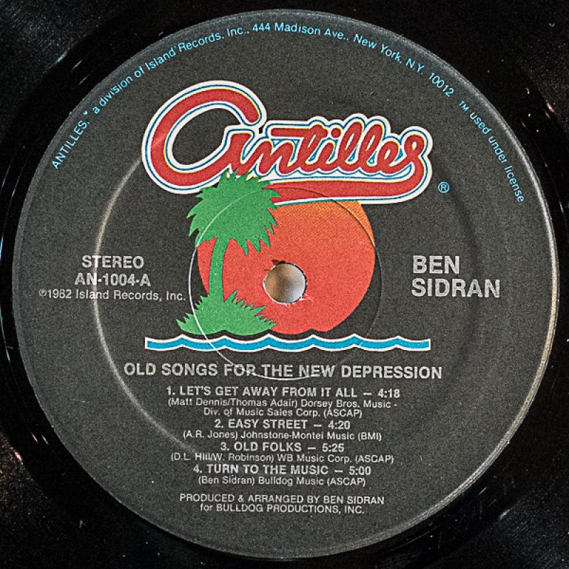 画像3: ベン・シドラン/OLD SONGS FOR THE NEW DEPRESSION(マーカス・ミラー参加) (3)