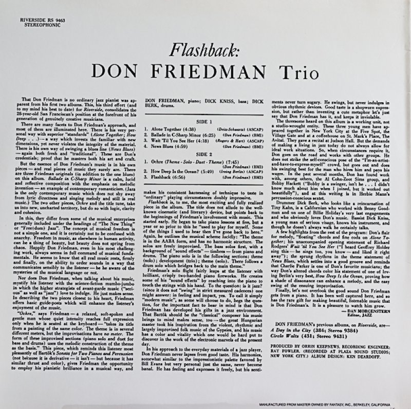 画像2: ドン・フリード・マン・トリオ/FLASHBACK (2)