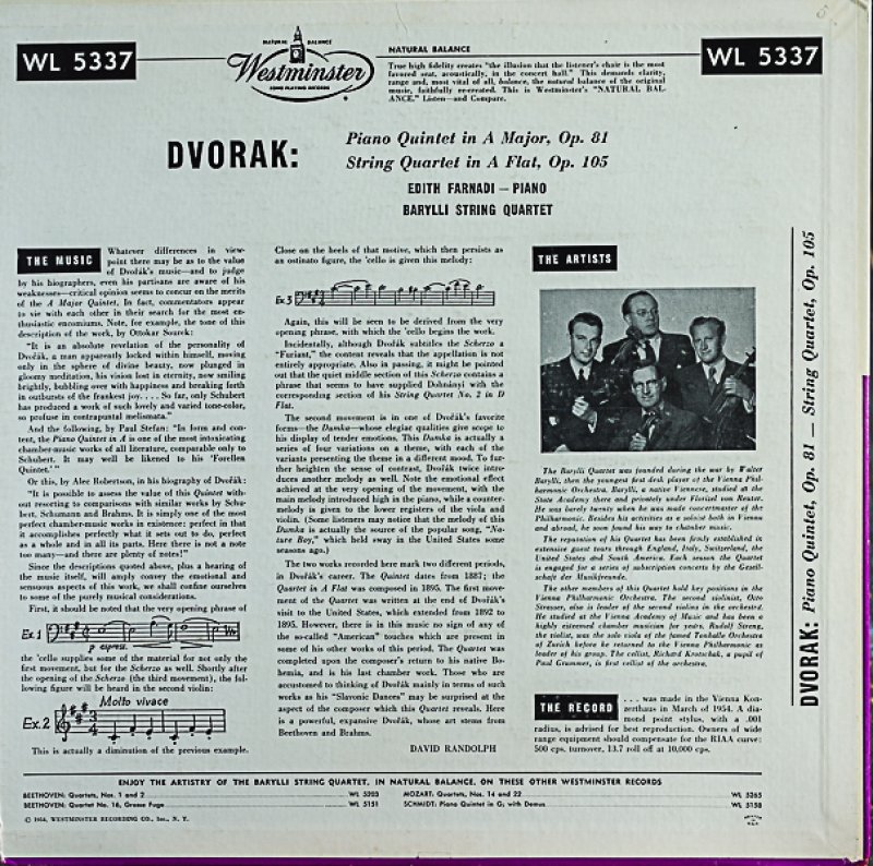 画像2: エディト・ファナルディ（pf）/ドヴォルザーク:ピアノ五重奏曲作品81 (2)