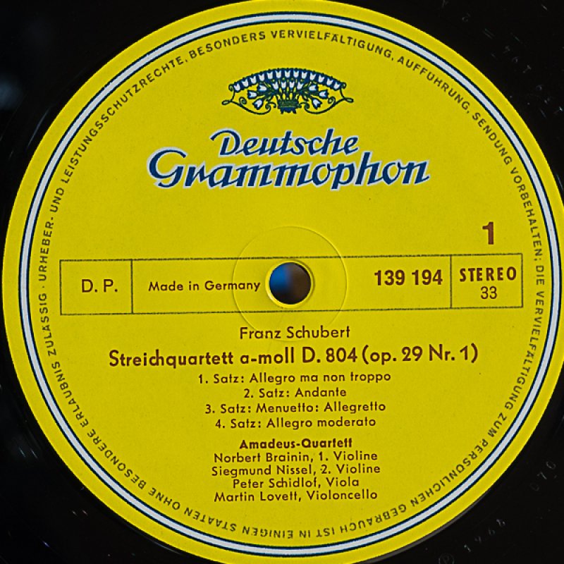 画像3: アマデウス弦楽四重奏団/シューベルト：弦楽四重奏曲第13番イ短調作品29 (3)