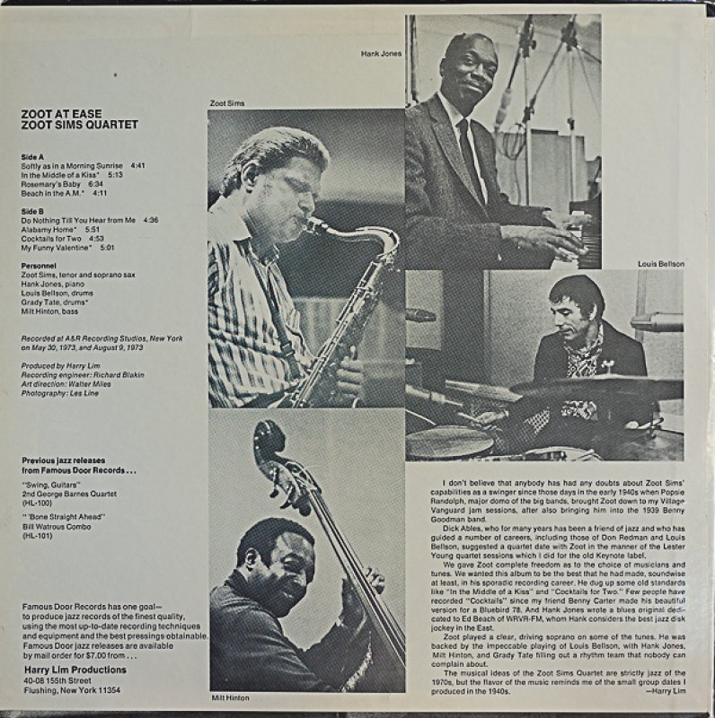 画像2: ズート・シムス(ts,ss)/ZOOT AT EASE! (2)