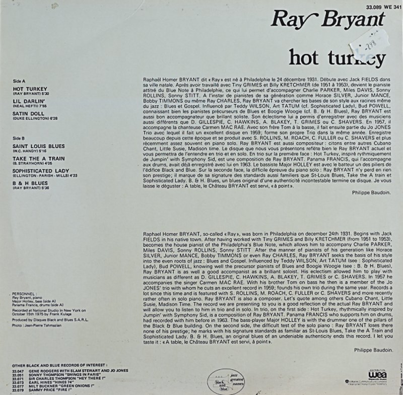 画像2: レイ・ブライアント（p）/HOT TURKY (2)