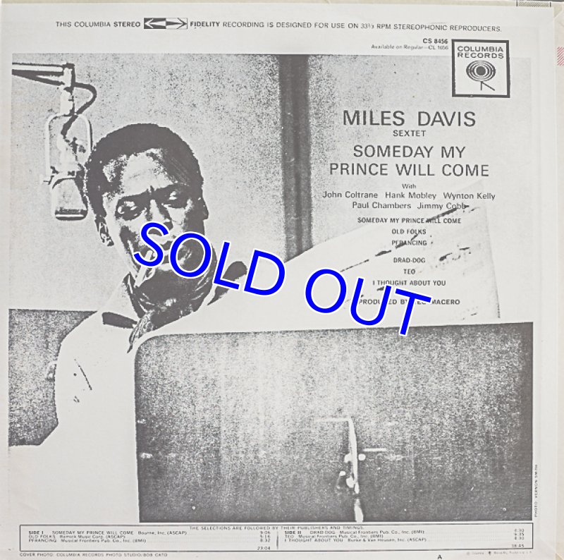 画像2: マイルス・デイヴィス(tp）/SOMEDAY MY PRINCE WILL COME (2)