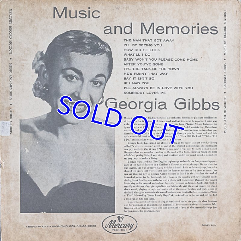 画像2: ジョージア・ギブス/MUSIC AND MEMORIES (2)