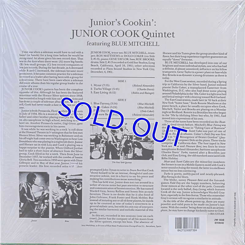 画像2: ジュニア・クック（ts）/JUNIOR'S COOKIN' (2)