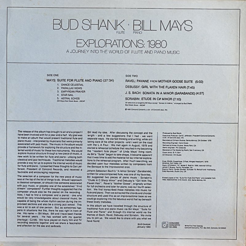 画像2: バド・シャンク（fl）/EXPLORATIONS:1980 (2)