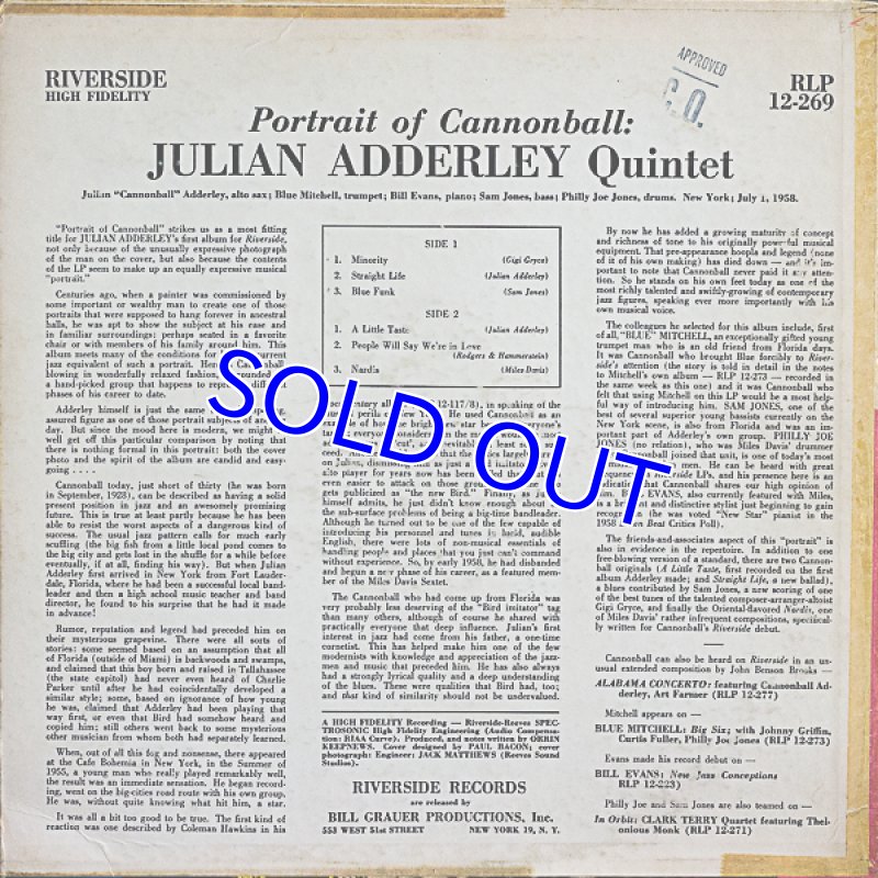 画像2: キャノンボール・アダレイ・クインテット/Portrait of Cannonball (2)