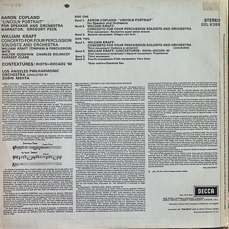 画像2: ズービン・メータ指揮/コープランド：リンカーンの肖像 (2)