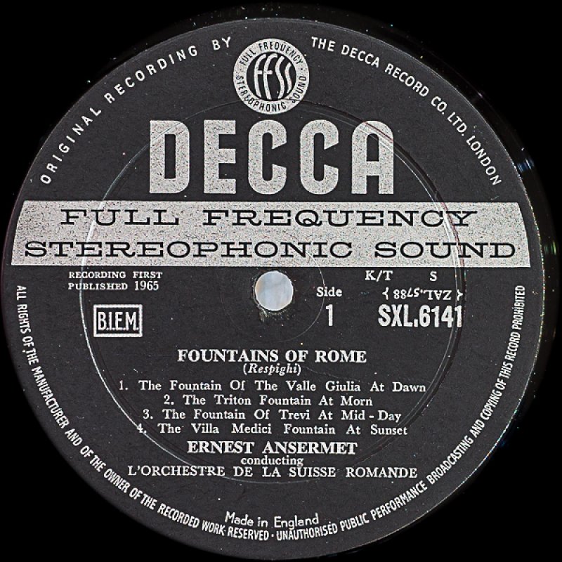 画像3: エルネスト・アンセルメ/レスピーギ:ローマの噴水、ローマの松 (3)