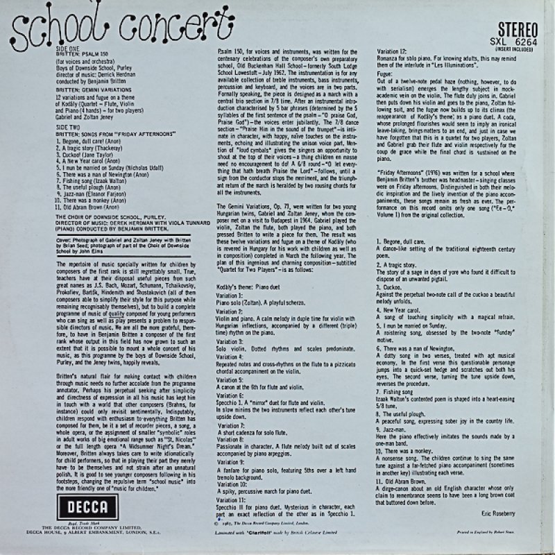 画像2: ベンジャミン・ブリテン指揮/SCHOOL CONCERT (2)