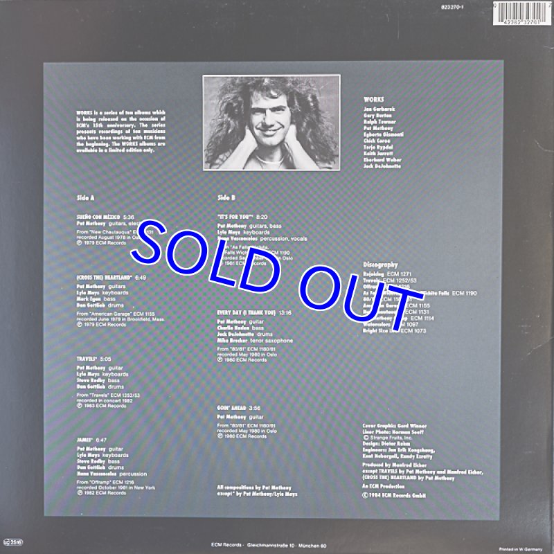 画像2: パット・メセニー（g）/WORK（独盤） (2)