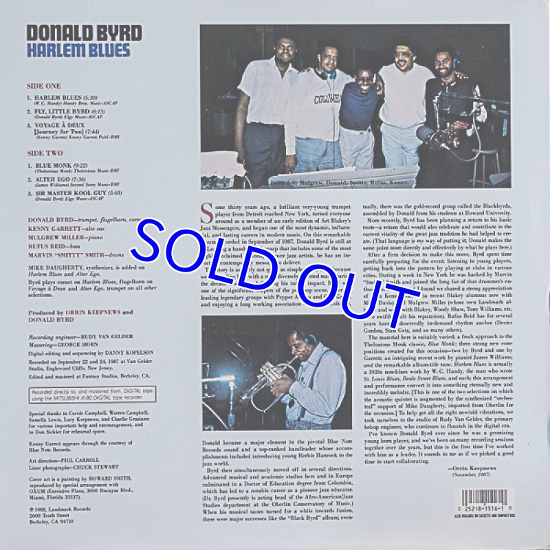 画像2: ドナルド・バード（tp）/HARLEM BLUES (2)