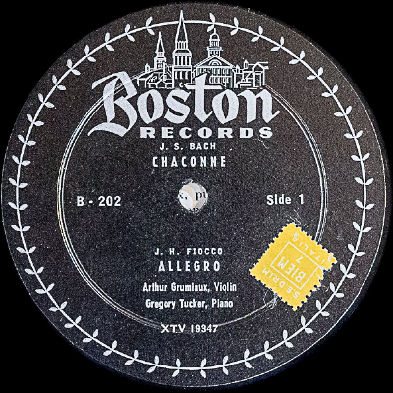 画像3: アルテュール・グリュミオー（Vn）/J.S.BACH:CHACONNE他 (3)