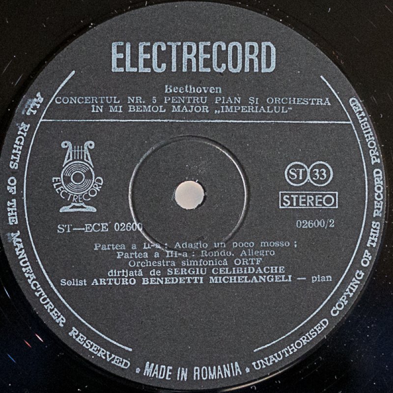 画像4: アルトゥーロ・ベネデッティ・ミケランジェリ（pf）/ベートーヴェン：ピアノ協奏曲第5番変ホ長調作品73 (4)