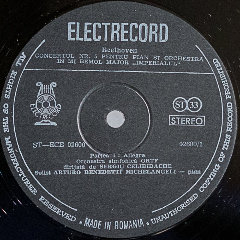 画像3: アルトゥーロ・ベネデッティ・ミケランジェリ（pf）/ベートーヴェン：ピアノ協奏曲第5番変ホ長調作品73 (3)