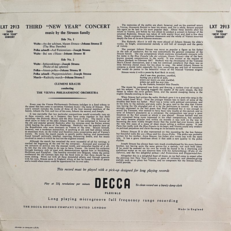 画像2: クレメンス・クラウス指揮/THIRD"NEW YEAR"CONCERT (2)