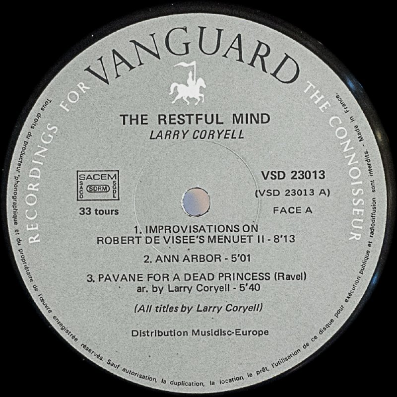 画像3: ラリー・コイエル（g）/THE RESTFUL MIND（仏盤） (3)