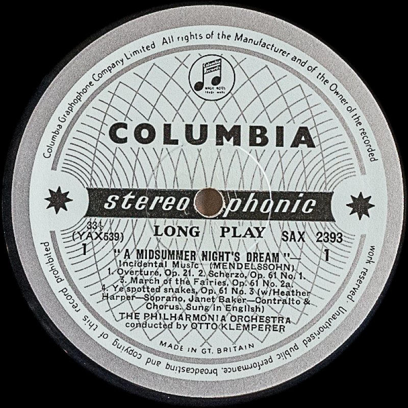 画像3: オットー・クレンペラー指揮/メンデルスゾーン:真夏の夜の夢 (3)