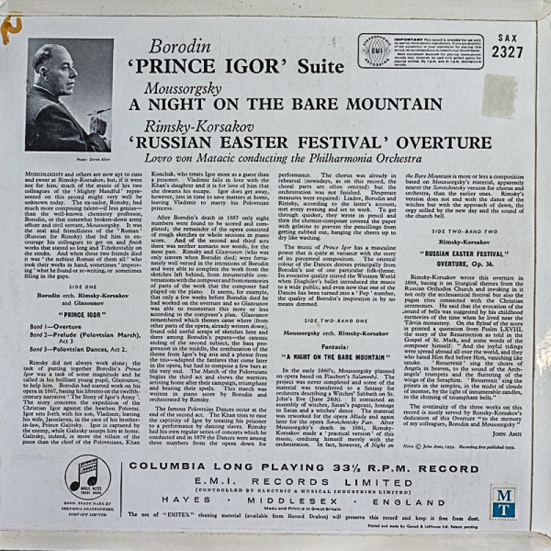 画像2: ロブロ・フォン・マタチッチ指揮/ボロディン：組曲「イーゴリ公」他 (2)