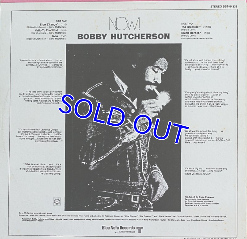 画像2: ボビー・ハッチャーソン（Vib）/”NOW” (2)